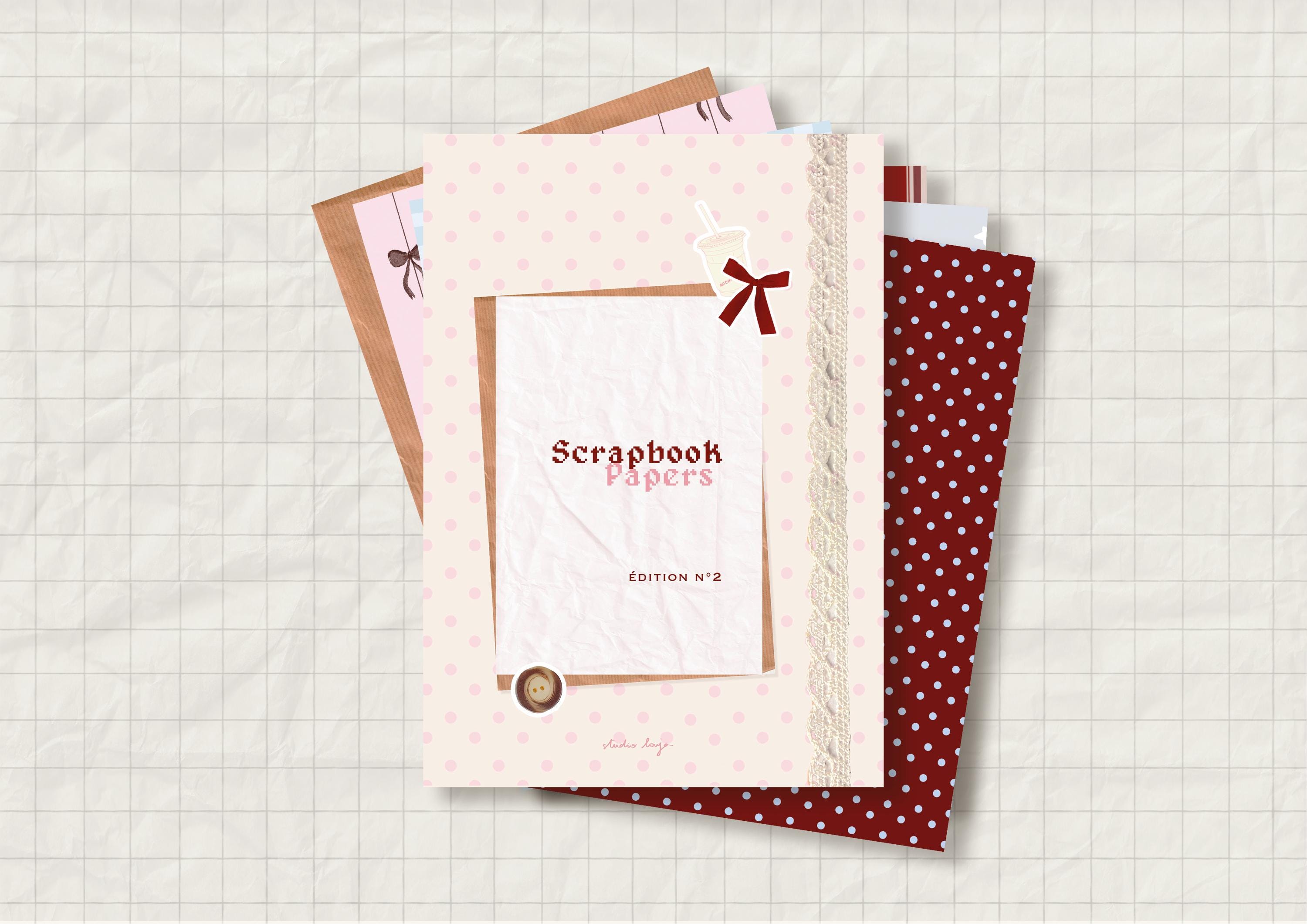 24 Feuilles Papier Scrapbooking 30,5x30,5 Cm – Motifs Bohème Famille Enfants