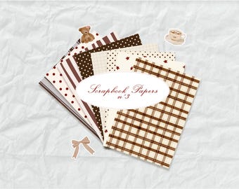 carta da sfondo per scrapbooking, atmosfera autunnale, carta da sfondo marrone bordeaux a pois e strisce per journaling, texture vintage, texture della carta