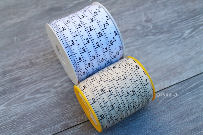 7/16 9 mm Twill Tape BY THE YARD Vertical Measuring Tape 100% cotton image 4