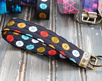 Buttons Key Fob | Key Chain | Wrist Strap