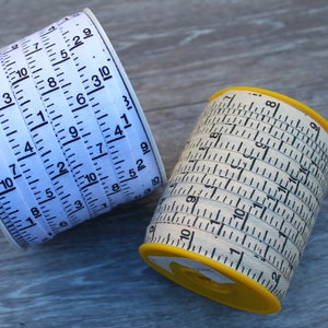 7/16 9 mm Twill Tape BY THE YARD Vertical Measuring Tape 100% cotton image 1