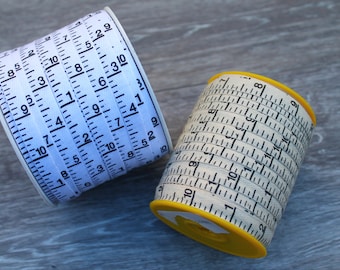 7/16" (9 mm) Twill Tape BY THE YARD Vertical Measuring Tape- 100% cotton