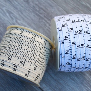 Numbers Fabric Ruler 1/4, 1/2, 1 Yard Math Tape Measurement