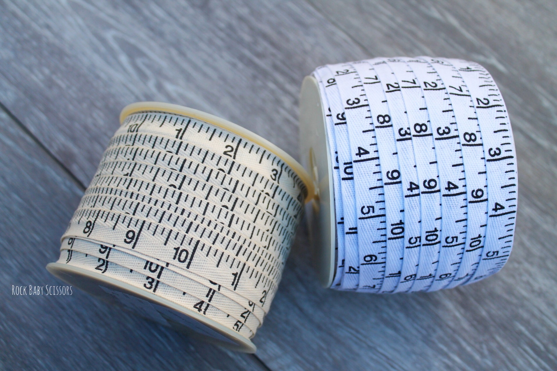 A Little Handy Tape Measure Rulers Carpenter Tool Tan Cotton Fabric