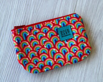 Rainbows Coin Purse with waterproof lining | zipper pouch | change purse