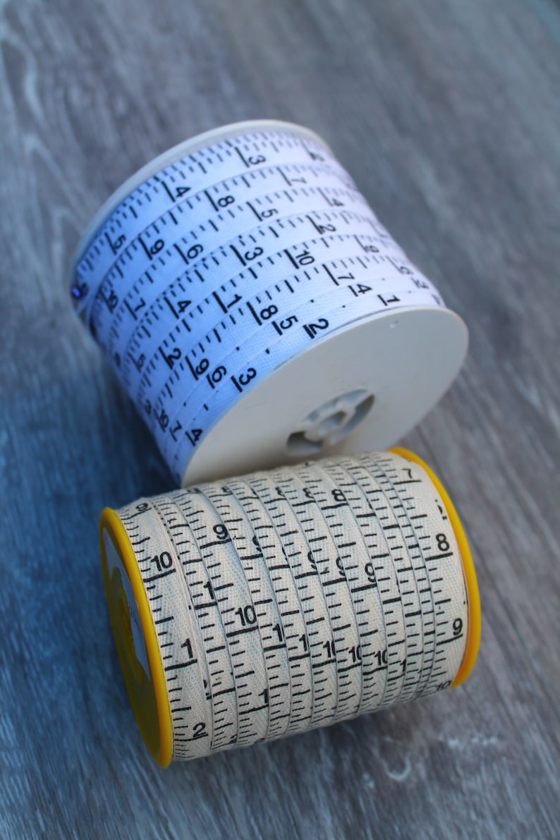 7/16 9 mm Twill Tape BY THE YARD Vertical Measuring Tape 100% cotton image 3