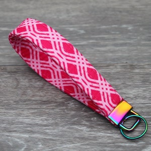 Pink Ribbons Key Fob Key Chain Wrist Strap image 2