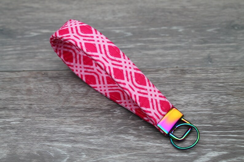 Pink Ribbons Key Fob Key Chain Wrist Strap image 2