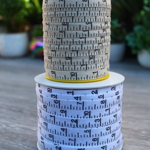 7/16 9 mm Twill Tape BY THE YARD Vertical Measuring Tape 100% cotton image 5