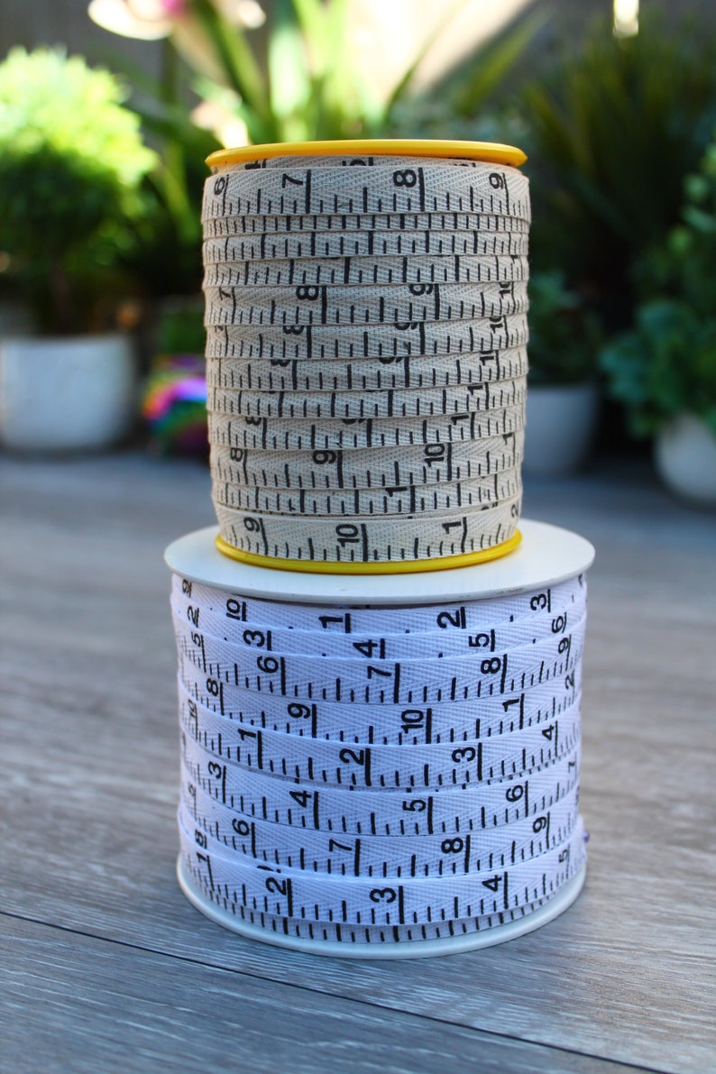 7/16 9 mm Twill Tape BY THE YARD Vertical Measuring Tape 100% cotton image 5