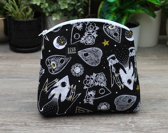 When Stars Align Large Bellevue Pouch | cosmetics case | project bag | zipper pouch | travel case | Halloween