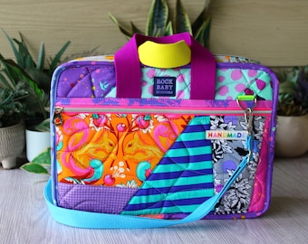 Tula Pink Patchwork A Place For Everything Bag | Project Bag | Travel Craft Storage