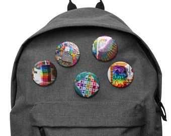 Set of pin buttons