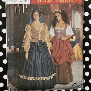 Simplicity Renaissance Costume 8715 Wench, Queen, Historical Characters Sz 16, 18, 20