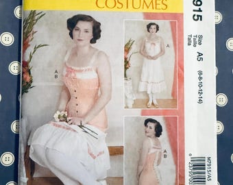 Undergarments McCall's 7915 Sewing Pattern Chemise and Corset Sizes 6 to 14