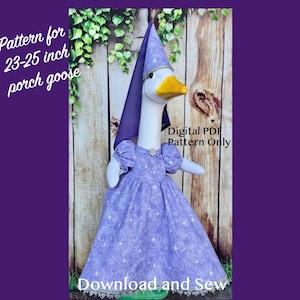 Digital PDF Sewing Pattern - 23" Porch Goose Princess Dress & Hat