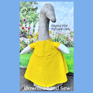 Digital PDF Sewing Pattern - 28" Porch Goose Basic Dress with Wings