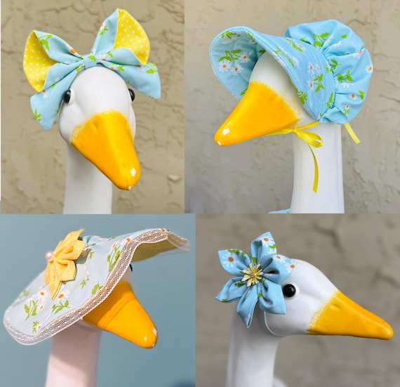 Porch Goose Accessories Sewing Patterns: Bonnet, Hat, Flower, Bow (Digital Download) for 23" Goose