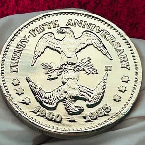 1985 JFK Double Eagle Coin – John F. Kennedy 25th Anniversary Commemorative Medal – JFK Collectible Medallion