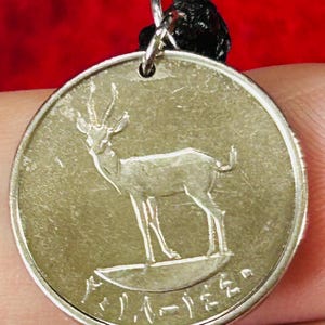UAE Gazelle • Handmade Coin Pendant Necklace • Unique Coin Jewelry • Coin Necklace • Gift for Coin Lovers • R109