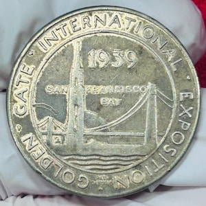 1939 Golden Gate Exposition Brass Token – Treasure Island San Francisco World’s Fair Souvenir – Vintage GGIE Collectible
