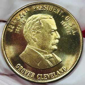 1997 Reader’s Digest Grover Cleveland Brass Medal – History of U.S. Presidents Commemorative Collectible