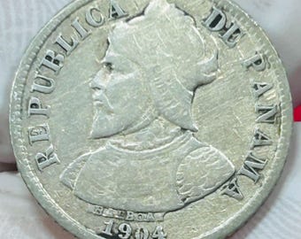 希少なパナマ共和国 5 センテシモス デ バルボア 1961 年、銅ニッケル