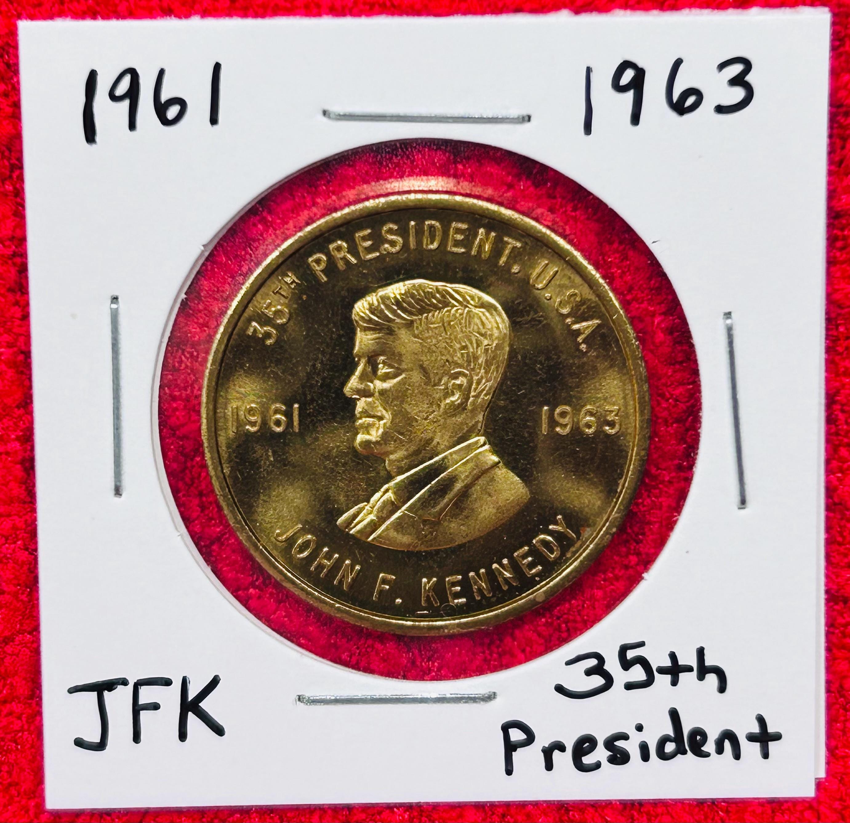 1961–1963 John F. Kennedy Commemorative Medal – Vintage JFK 35th