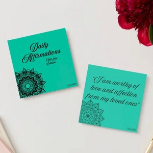 Afirmaciones de amor propio con temática de mandala