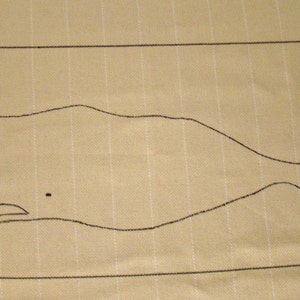 Whale Rug Hooking PATTERN on monks cloth or primitive linen image 3