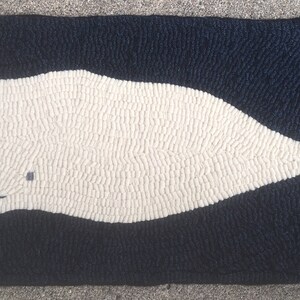 Whale Rug Hooking PATTERN on monks cloth or primitive linen image 4