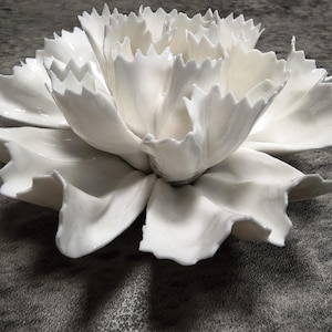 Porcelain Wall Sculpture, Handcrafted Ceramic Flowers,Wall Decor for Home