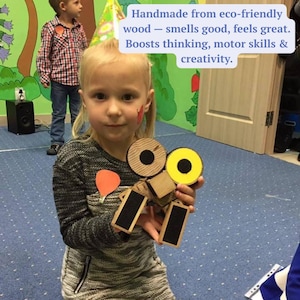 Coko Wooden Building Blocks – Creative Construction Toy Set for Kids to Boost Spatial Thinking, Imagination & Problem-Solving
