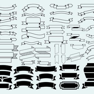Banner Svg, Banner Svg Bundle, Banner Clipart, Banner Png, Banner Vector, Banner Outline, Ribbon Svg, Ribbon Banner Svg, Banner