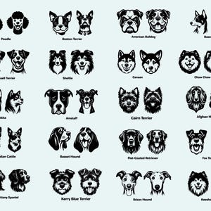 Dog Breeds SVG Bundle: Layered Files for Cricut & Silhouette (Digital Download