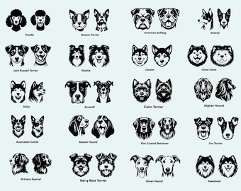 Dog Breeds SVG Bundle: Layered Files for Cricut & Silhouette (Digital Download