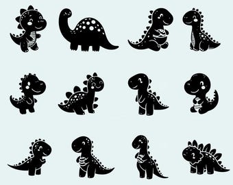 Cute Dinosaur svg | dinosaur clipart | dinosaur silhouette svg | kids dinosaur svg | t-rex svg | dino svg |all in one svg files