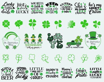 Shamrock SVG Bundle: St. Patrick's Day Clover Files (Digital Download)