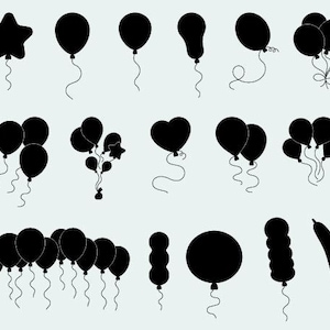 Balloon  SVG,Balloon Cut File,Party,Birthday,Balloon Line Art,Clipart,Cutting File,PNG,Cricut,Silhouette,Instant download