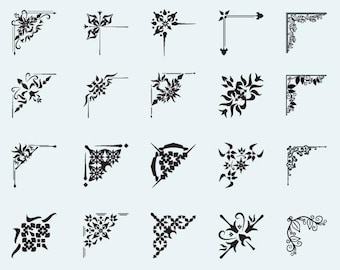 Ornate Corner Frame SVG Bundle | Cricut & Silhouette Border Designs