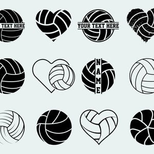 SVG-bundel volleybal: silhouet clipart voor Cricut & Silhouette