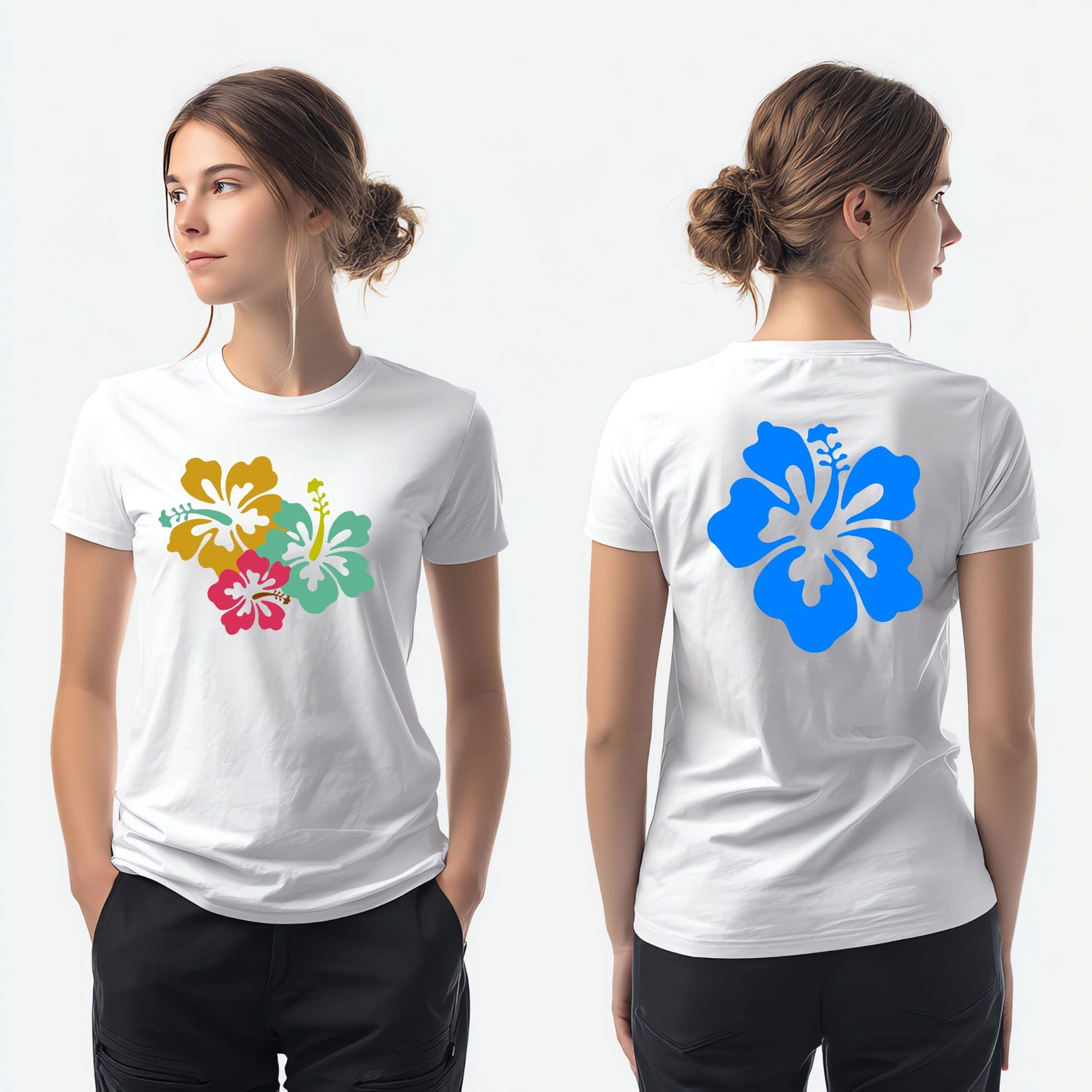 Hibiscus Flower SVG Bundle, Tropical Floral Clipart (digital Download ...