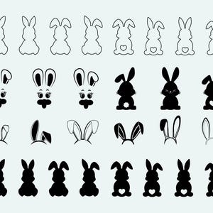 Rabbit SVG Bundle, Bunny Shape SVG , Rabbit Clipart, Rabbit SVG Cut Files for Cricut, Rabbit Silhouette Rabbit Cut File, Bunny Shape Svg