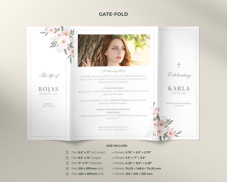 Editable Funeral Program Bundle: Garden of Memories, 12-piece Set - Etsy