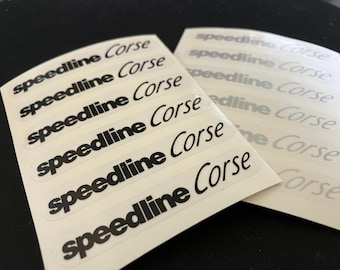 Speedline Corse Replacement Wheel Decals in black or silver for 2001-07 Lamborghini Murcielago LP580-4 Coupe and Roadster Wheels