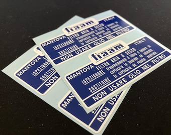 Fiaam Air Filter Replacement Decals for 350GT, 400GT Interim & early 400GT 2+2
