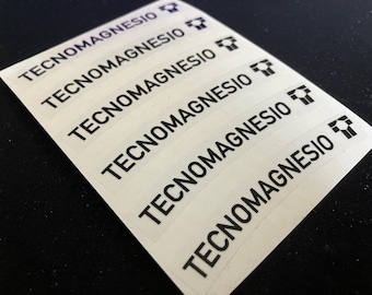 Tecnomagnesio Replacement Wheel Decals for early Lamborghini Jalpa & Countach Bravo Style Wheels
