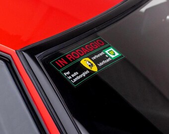 In Rodaggio BP Replacement Restoration Window Decal/Sticker for Lamborghini 350GT, 400GT, 400GT 2+2, Islero & Miura P400