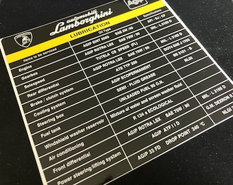 Agip Oils Replacement Decal for 2004-2008 Lamborghini Gallardo LP500-4 and LP520-4 coupes and spyders and LP530-4 Superleggera
