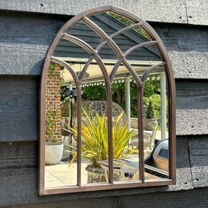 Arched St. Marys Garden Wall Mounted Hanging Mirror Outdoor Indoor Decorative